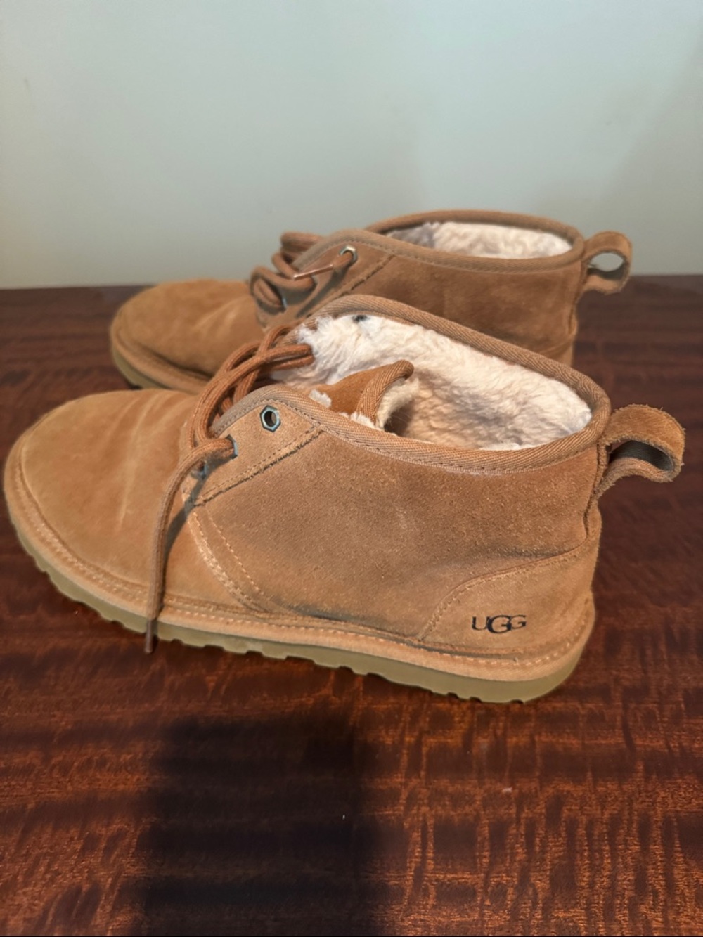 UGG Men’s Tan Suede Lace-Up Ankle Boots